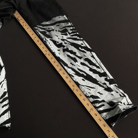 Waimea Jeans Mens 32x32 Black Skinny Fit Silver Branch Unique - Picture 11 of 12